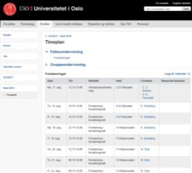 Informasjon om undervisningstilbudet