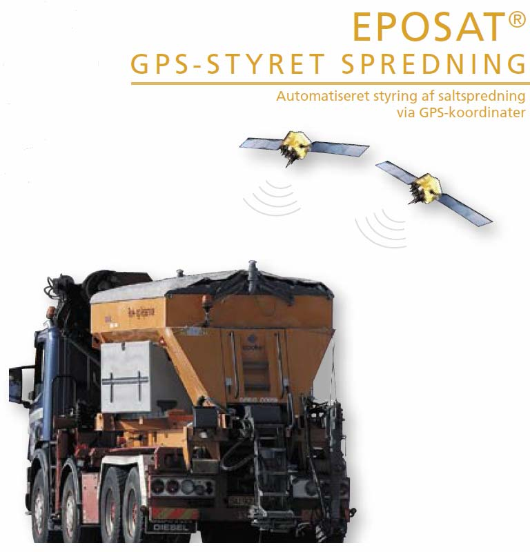 Figur 1 GPS-styrt salting (illustrasjon EPOKE AS) Med tilpassede ITS system skapes også nye muligheter for å øke trafikksikkerheten på vinterføre gjennom telematikk og datafusjon.