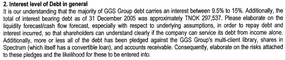 The conversion rights in the agreements with Atlas and Investhon is a contractual obligation for GGS, and is not based on an authorization by the General Meeting of Shareholders.