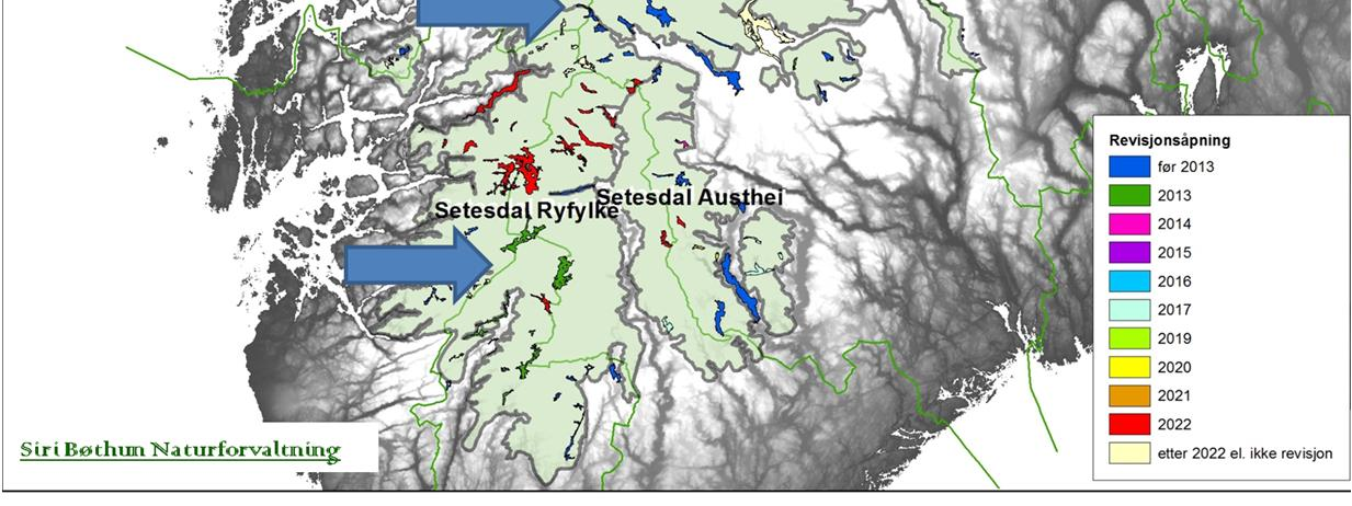 Tokke Vinje, krav 2006, Villrein ikke inkludert, høring 2013, villreinnemndene forbigått i høringa Sira-Kvina, krav 2009, Villrein viktig del av revisjonskravet, revisjonsdokumenter under utarbeiding