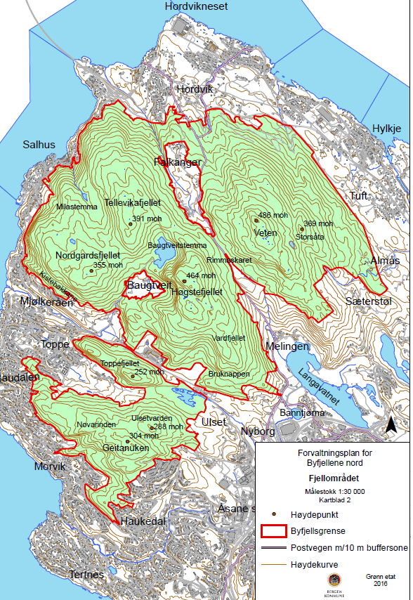 Endring av planen etter høring Både tekst og byfjellsgrensen er justert etter høringsrunden.