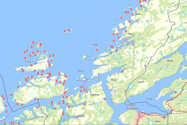 Havbruk langs norskekysten - trangt om plassen?