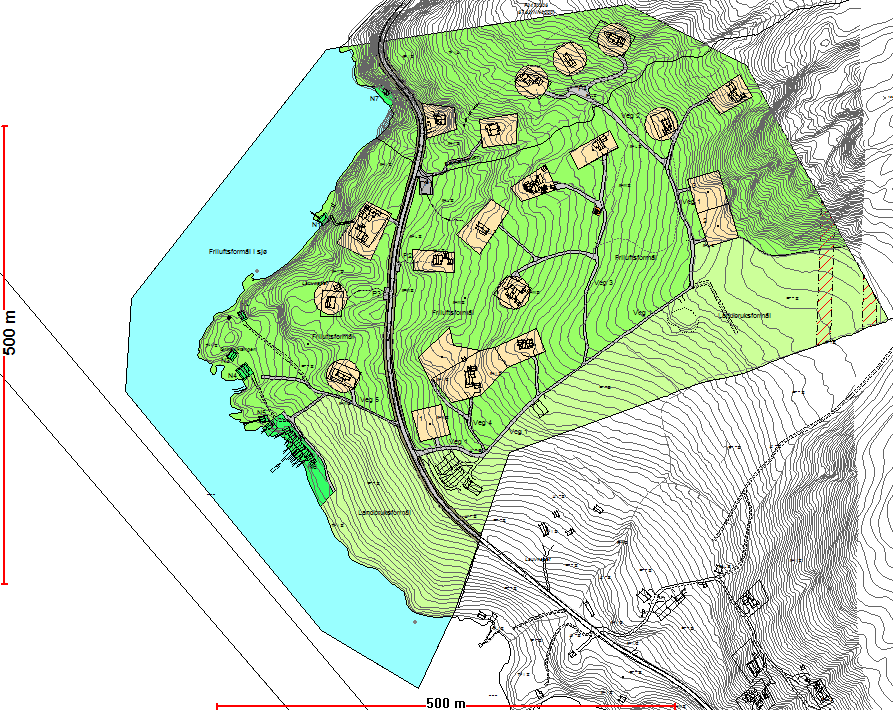 krysse Springarbekken, som blir lagt i rør med dimensjon min 0.5 meter, over en strekning på ca 4-5 meter.