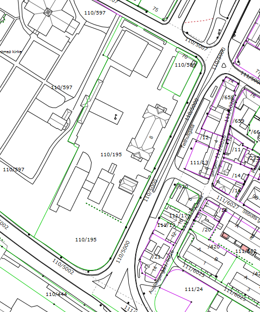 3 Eiendommen 3.1 Beliggenhet, avgrensing og størrelse Eiendommen omfatter skoletomten til gamle Strømsø skole og har adresse Telthusgata 8/Tordenskiolds gate 70.