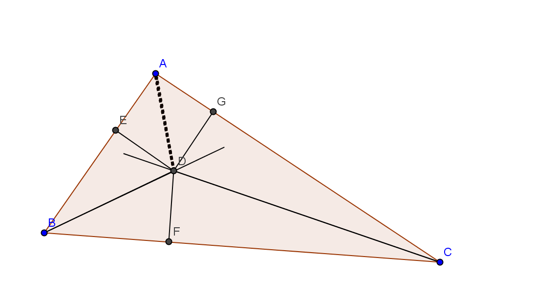 Side av 9 Bevis: Vi tegner først en trekant ΔABC.