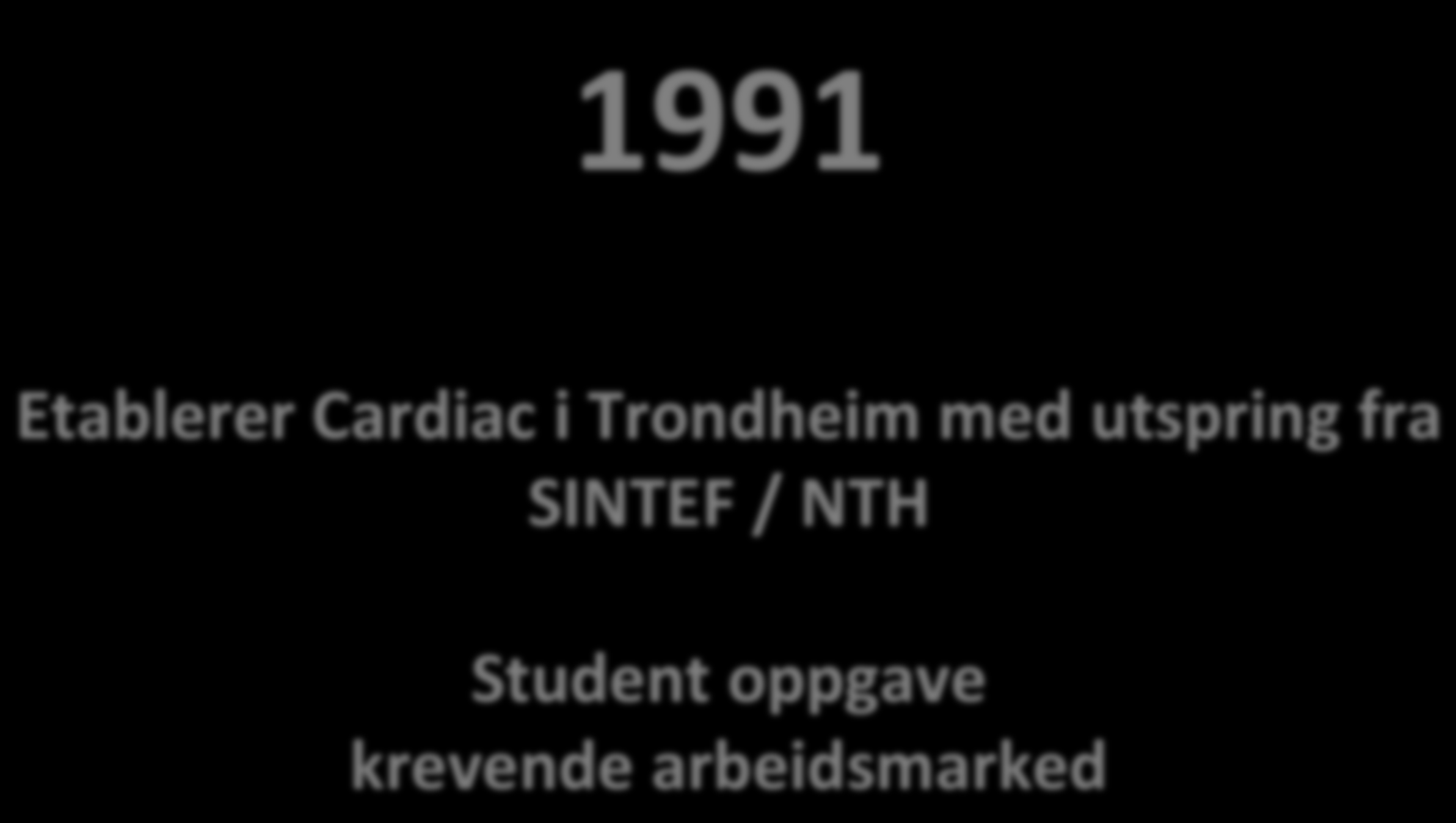 1991 Etablerer Cardiac i Trondheim med utspring fra