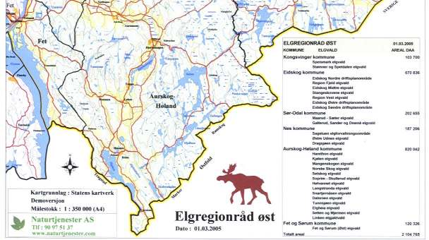 Elgregionråd Øst 2 fylker 7 kommuner 28 vald / jaktfelt 188 jaktlag ca. 2.000 jegere 2.