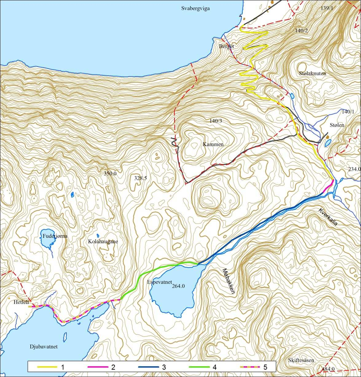 EKSEMPEL 3 INNKJØP EKSISTERENDE VEI A ønsker kjørevei til Hetleli - 1,5 km vei bygd 1963-1,5 km vei bygd 1990-0,5 km ikke vei - 10 andelshavere i eksisterende vei, flere sterkt i mot A's ønske - A