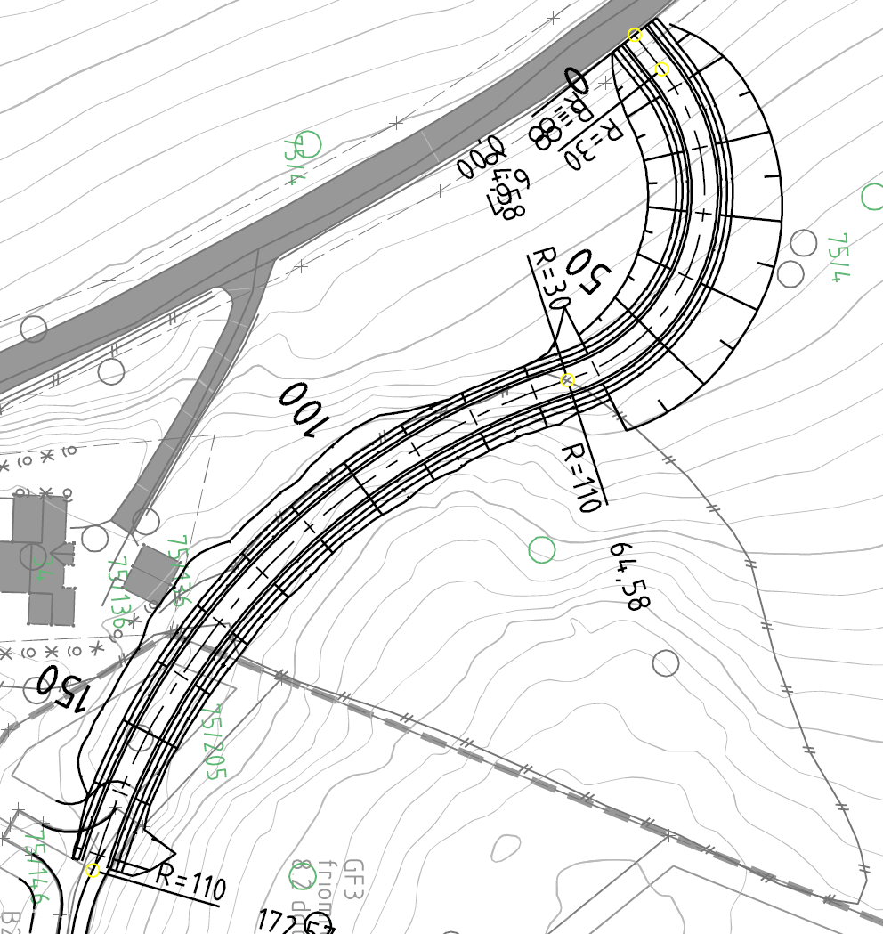 Alternativ 6 - Ny vei fra Leksvikveien (FV 755) - Hesthåggån Dyrkbar mark ikke vil bli berørt All trafikk inn til regulert- samt eksisterende boligfelt vil ført utenfor areal med skole og