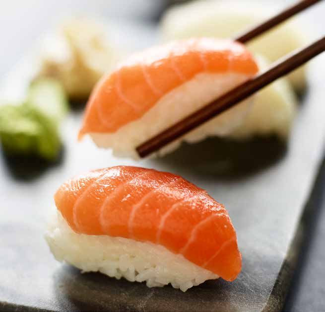 Sushi produsert i Lerøy Sjømathuset i Oslo gjelder korttidsrapportering, gir god kontroll og sterkt fokus.