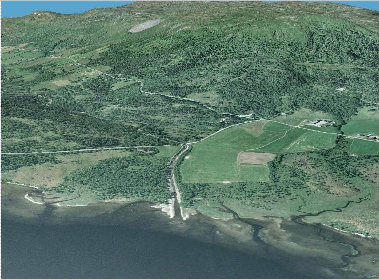 Supplerende grunnvannsundersøkelser på Doroøya 4 4 OMRÅDEBESKRIVELSE 4.1 Topografi og geologi Området består av et delta ved utløpet av elva Doro i Gagnåsvatnet.