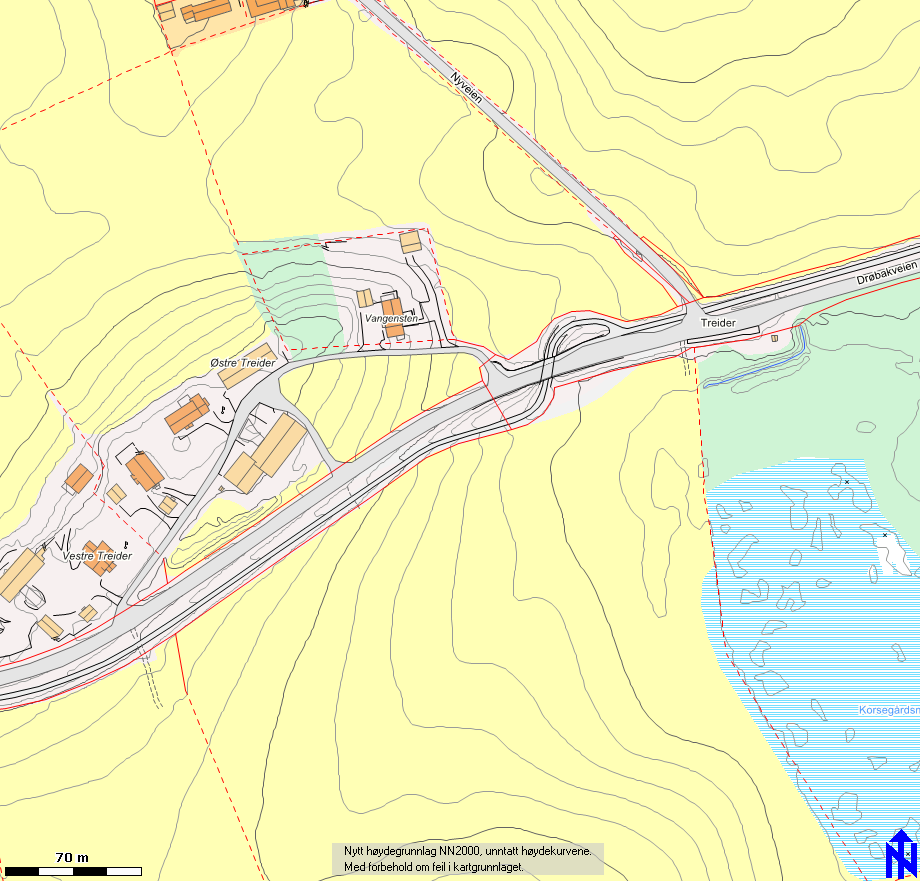 SAKSUTREDNING: Sammendrag: Det er søkt om deling av eiendommen gnr 27 bnr 3, Vangensten, i to parseller på henholdsvis ca. 1900 m2 og ca. 3070 m2.