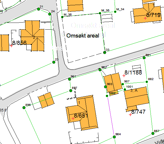 Sak 70/16 Vurdering: Det omsøkte arealet er i reguleringsplanen for Prestelv nord avsatt som lekeplass. Søknaden må derfor behandles som en søknad om dispensasjon fra gjeldende reguleringsplan.