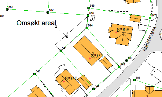 MARMORVEIEN 3- SØKNAD OM UTVIDELSE AV TOMT Saksbehandler: Magne Lindi Arkivkode: GNR 8-971 Arkivsaksnr.: 16/1335 Saksnr.