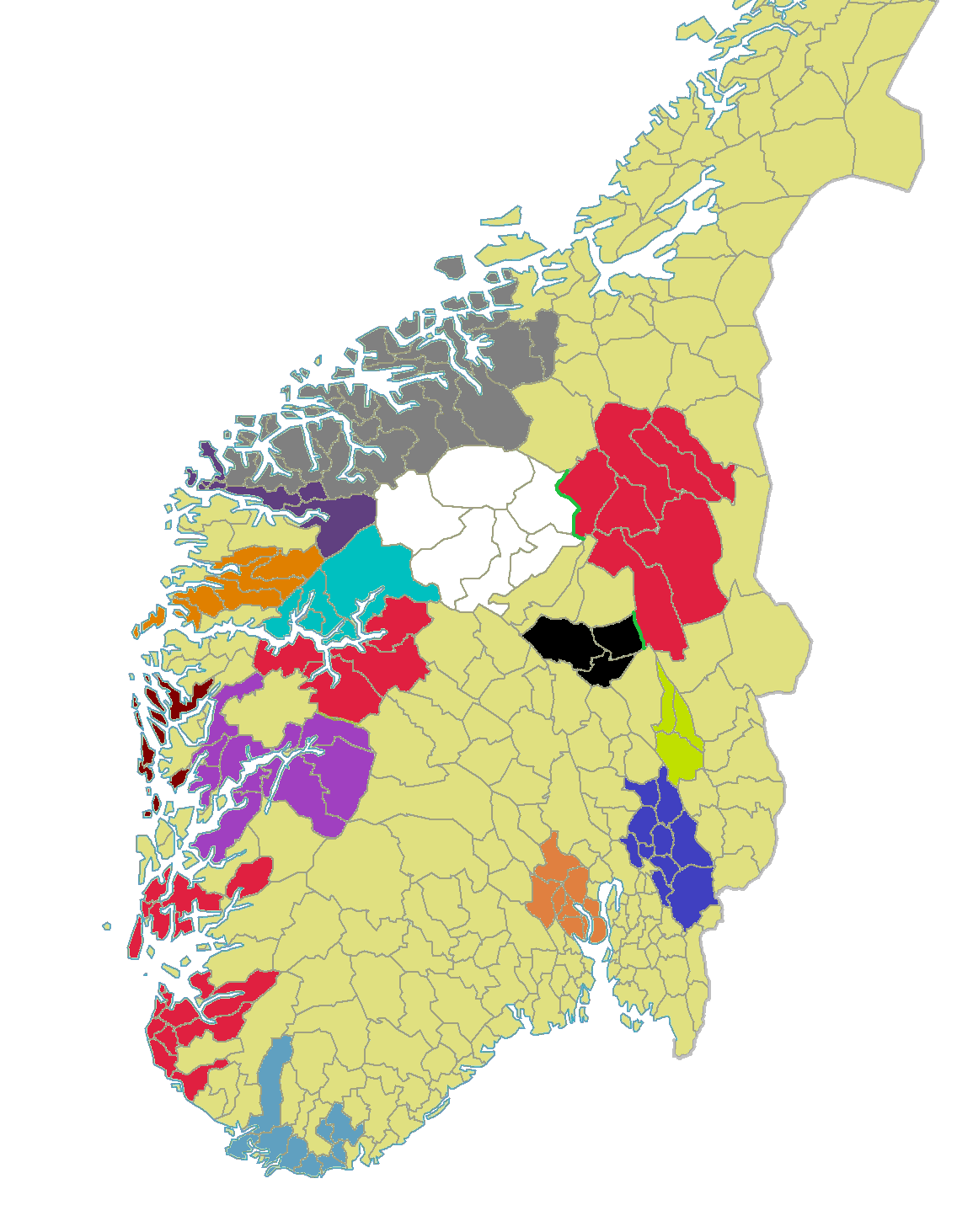 Krav vedrørende ledningstrasè med stort fall Hvis ledningstrasé har større fall enn 1:8 (125