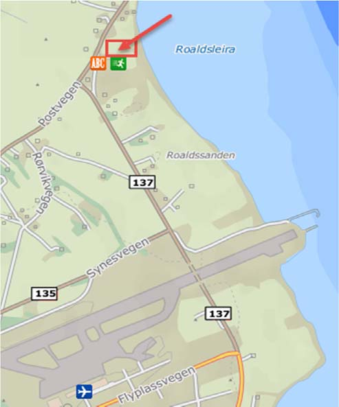 Kart / Parkering: Vigrahallen er nærmeste nabo til Vigra skole. Kjør forbi flyplassen og fortsett ca. 2 3 km. Kjør så mot Roald. Det er plass til ca. 40 biler ved hallen.