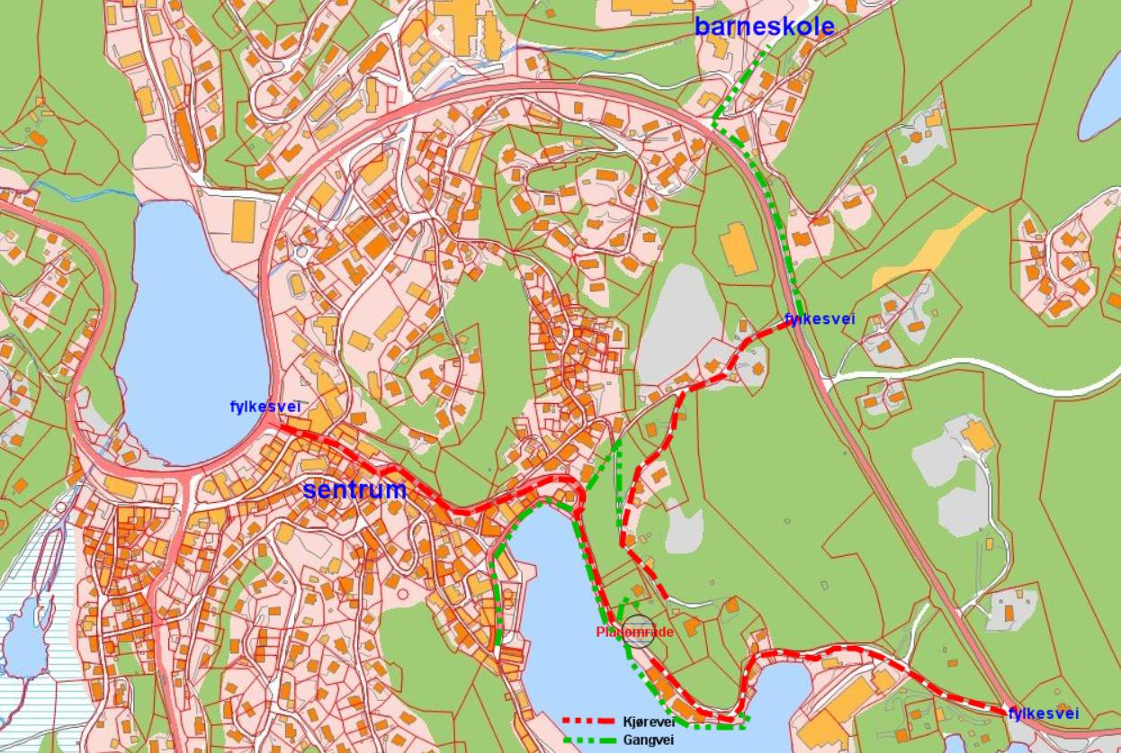 PLANBESKRIVELSE Side 12 av 14 4.4 Parkering I reguleringsbestemmelsene er det foreslått en parkeringsdekning på 1,1 per bolig. Dette kravet oppfylles ved de 34 plassene som er etablert.