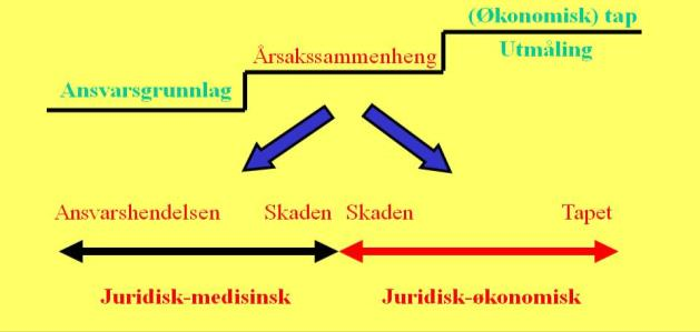 Faktisk årsakssammenheng + Brosymptom- og forenlighetskriteriet Høyesterett «Ask hadde som nevnt ganske moderate smerter i akuttfasen.