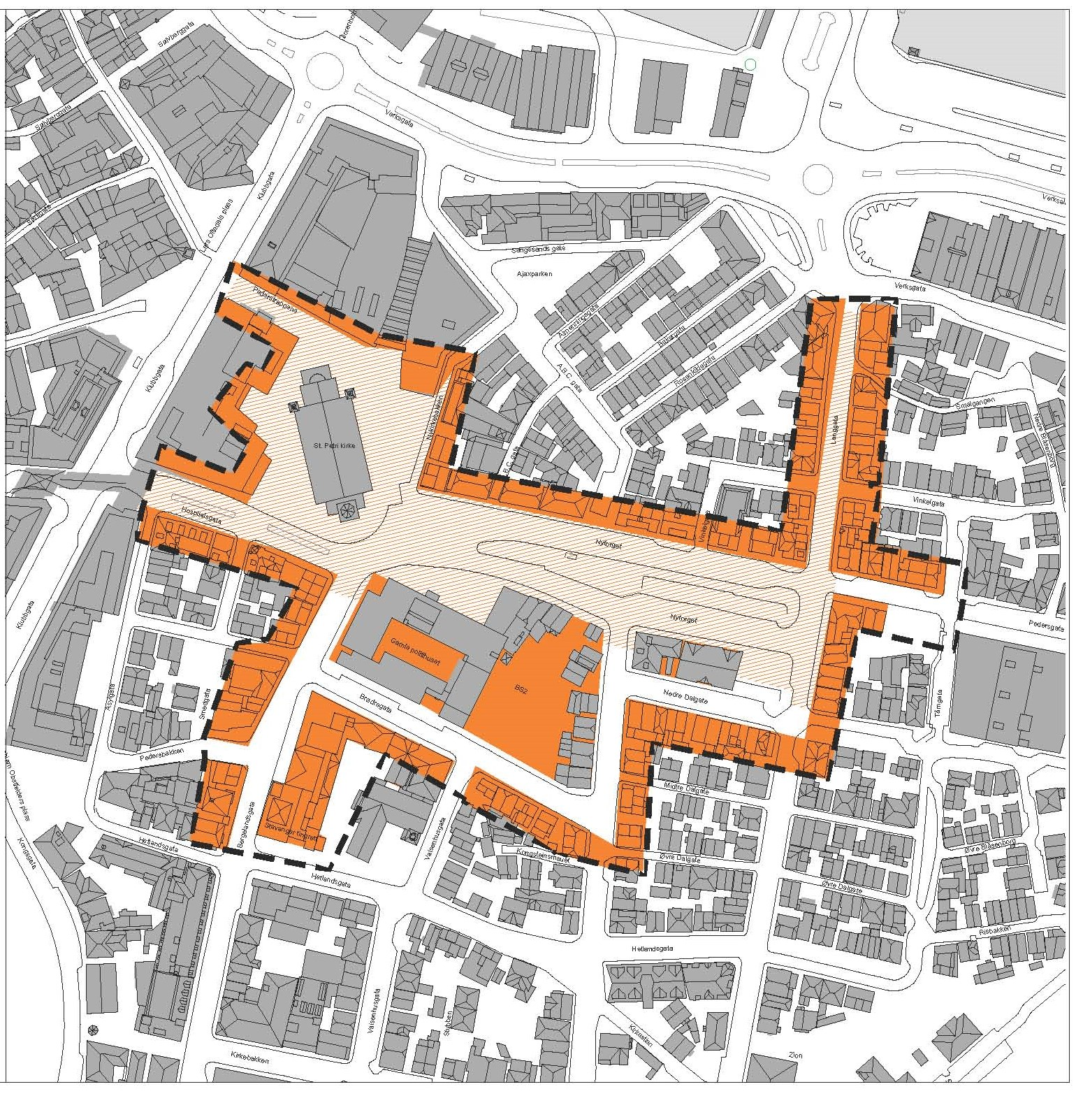 Området som tas med i arkitektkonkurransen. Fakta og vurdering Oppgaven foreslås som et prioritert prosjekt, og vil kreve ressurser både når det gjelder investering og bemanning.