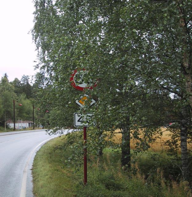 Krav til frisikt Fjerne snø og vegetasjon Skilt skal være lesbart for de trafikantene de gjelder for Krav til frisikt