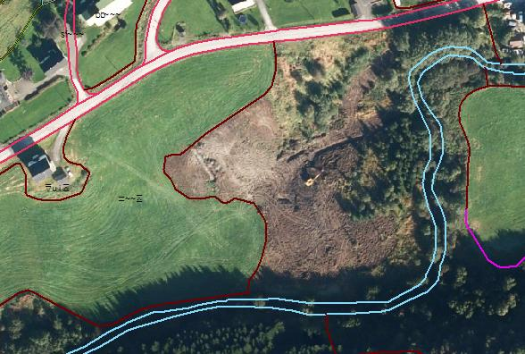 Oppgave 4 Ajourføring Nydyrking A) Grunnlag - Manuskart Søk opp eiendom 171/17. Legg inn Gnr/Bnr i spørring Søk eiendom, meny Analyse Spørringer. Sett tegnforklaringslinje Søk eiendom i «Visning på».