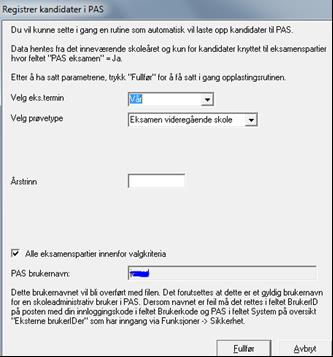 4.) Kanditdatar til PAS(sentral skriftleg eksamen) All oppmelding skal skje gjennom Sats, det er viktig at Sats og Pas har identiske opplysningar om eksamen. Flg.