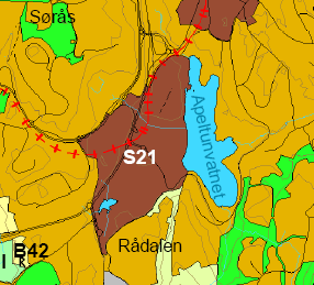 3 Gjeldende planstatus og overordnede retningslinjer Kommuneplanen Side 4 av 7 Planområdet er i kommuneplanen vist som senterområde S21.