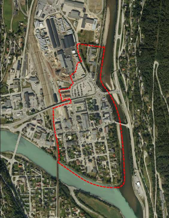 3. Planområdet 3.1 Beliggenhet og avgrensning Avgrensningen av planområdet fremgår av kartutsnittet nedenfor.