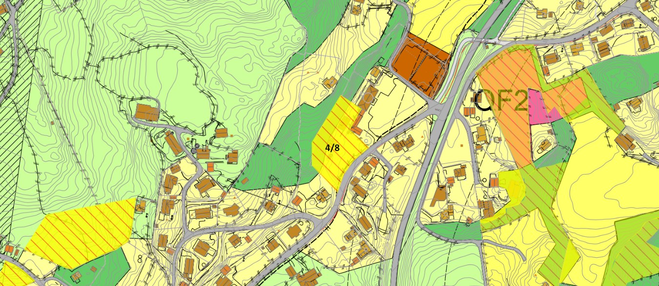 Forslag på 4/48 Jnr 58 Fam Wolden 07.08.2015 4/48 Beskrivelse Forslag om endra arealdisponering av 1,0 daa frå grønnstruktur til bustad.