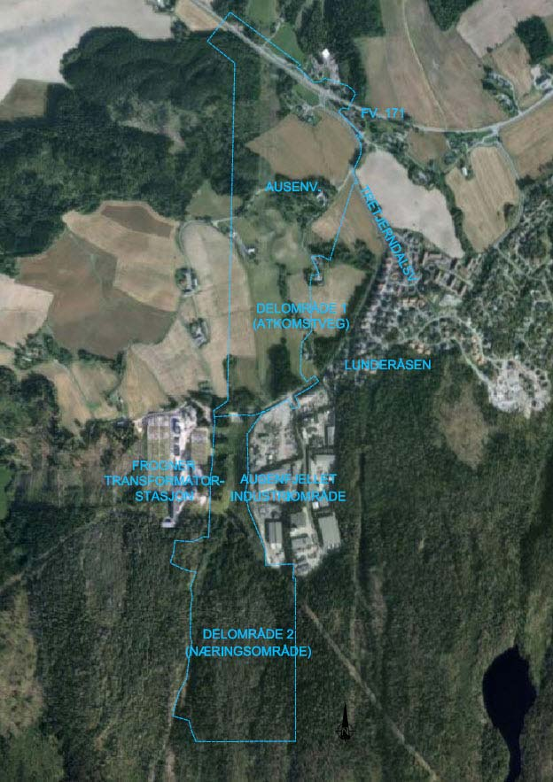 AUSENFJELLET II NYTT NÆRINGSOMRÅDE MED TILHØRENDE ATKOMSTVEG DETALJREGULERING MED 13/27 3.