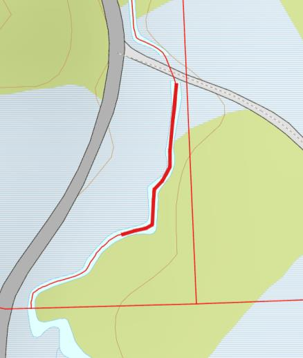 FIGUR 57: NEDRE LOKALISERING AV ELVEMUSLING I ØVRE DEL VAR ISOLERT FRA RESTEN AV BESTANDEN.