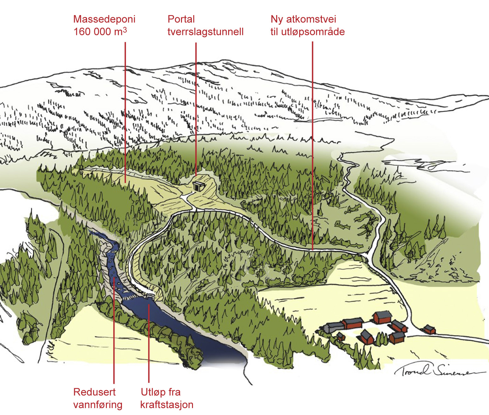 Atkomsttunnel til kraftstasjonen KRAFTVERKET Storåselva kraftverk er et kompakt vannkraftprosjekt med en betydelig vannkraftproduksjon med moderate konsekvenser for miljø, naturressurser og samfunn.