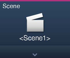 Scener / sekvenser (standardversjon som kan utvides) Med betjeningselementet "Scene" kan brukeren starte såkalte scener eller prosesser.