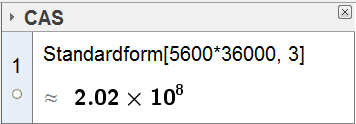 23 Standardform Du kan bruke kommandoen for å få et svar på standardform: I Innstillinger/Avrunding kan du velge hvor mange desimaler/sifre du vil ha med i svaret.