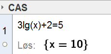 31 GeoGebra gir altså ikke svaret med Briggske logaritmer når vi bruker ln(3) lg(3) ln(10), «Regn ut». Forenkle uttrykk 6ln a 3ln a ln a enklere.