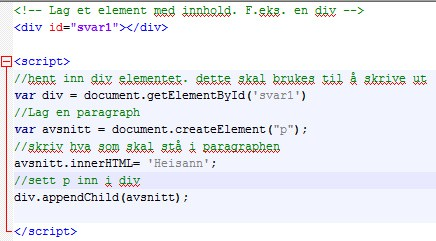 DOM behandling DOM står for Document Object Model. Det man kan gjøre her er å hente HTML elementer inn i JS, manipulere HTML elementer eller lage nye.