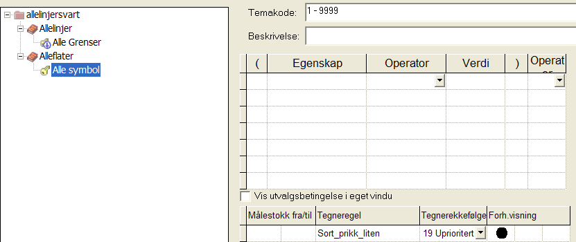 Registerfilene vil tegne ut grensene med relativt tykke streker.