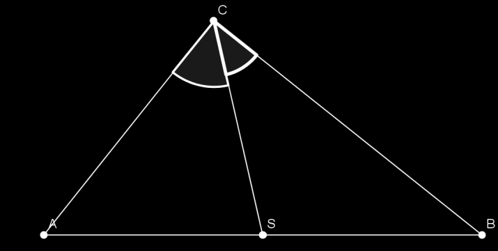 NIVÅ E E.4: Konstruere en halvsirkel over et linjestykke (femte geometriske sted): Eksempel-oppgave: Konstruer ABC hvor AB er linjestykket her. C = 90º. AC=2cm.