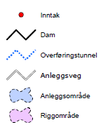 Figur 4-8 Anleggsstad Vossadalsvatnet 4.2.7 Driftsopplegg Tilsiget til Vossadalsvatnet vil verte nytta i kraftverka i Samnangervassdraget i tråd med gjeldande konsesjonar.