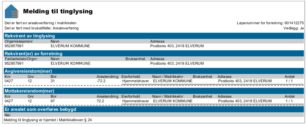 Arealoverføring matrikkel. 15 Gnr. 50 bnr. 1 Gnr. 50 bnr. 2 A er hjemmelshaver B er hjemmelshaver Kan skje uten fradeling av arealet fra bnr.