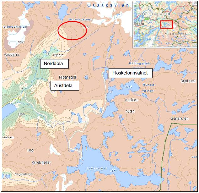 Side 3/10 Fylkesrådmannen, 28.08.2014 1. Innleiing Statkraft Energi AS har søkt om overføring av Våtekleivbekken Nord og Våtekleivbekken Syd på ca.