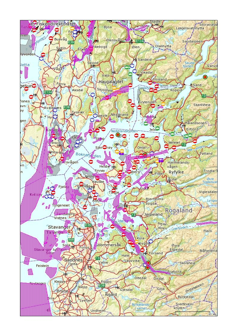 Kartverktøy http:/// Akvakulturlokaliteter Fiskeområder aktive og passive