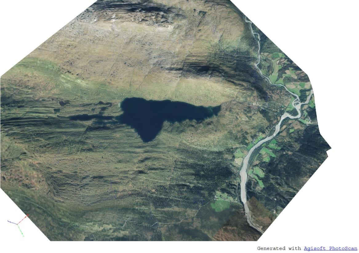 Kapittel 6 RESULTATER 6.6 Dybdekart av Reingardslivatnet Reingardslivatnet ligger 361 moh. ved foten av Reingardslifjellet, vest for Røvassdalen. Vannet har et areal på ca. 2.