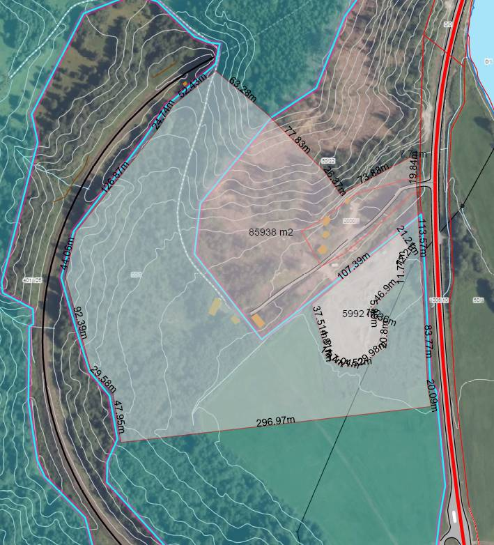 Dagens situasjon / beskrivelse av tiltaket Området er pr. i dag ikke klargjort for næringsformål. Deler av arealene er benyttet som oppfyllingsområdet i henhold til gitt vedtak i 2010: Fig.