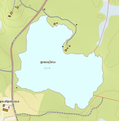 garn st. 2 krepsdyr pelagisk garn st. 1 krepsdyr littoral Figur 2. Brønntjern med prøvetakingssteder for krepsdyr og fisk.