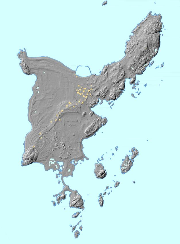 Landskapsanalyse Jomfruland nasjonalpark 33 Forhold ved landskapet Beskrivelse Betydning for landskapskarakter for delområdene S1-S6 (stor-middels-liten) Landskapets innhold S M L Landformer Vann Øya