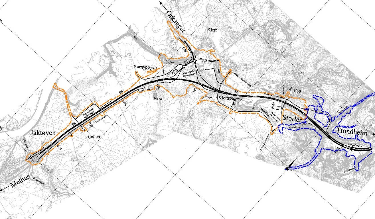 Side: 10 Figur 3 2 Oversiktskart, tiltaksområdet med delområde 4 markert oransje. Del 1 er markert med blått. 3.4 Beskrivelse av anlegget Gjennomføring av tiltaket planlegges igangsatt høsten 2015, med ferdigstillelse i 2018.