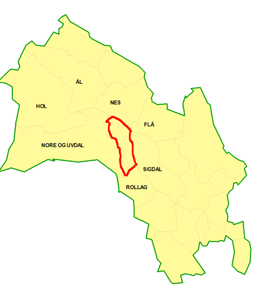 Planbeskrivelse kommunedelplan Nore og Uvdal Øst 1. INNLEDNING Lokalisering Planområdet dekker et areal på ca. 391 km2, og grenser i sør til Rollag kommune.