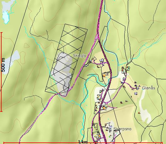 4.6 Næringsbebyggelse og råstoffutvinning OMRÅDE: Tukudalen N1- Tukudalen Gbnr 34/1 Innspill: 23 Dagens formål: LNF Foreslått formål: Masseuttak/steinbrudd Arealstørrelse: 60 daa (totalt inkl.