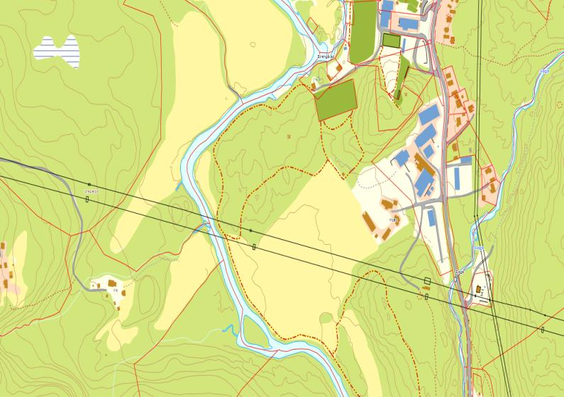 OMRÅDE: Eggedal sentrum I 3 - Forlengelse av rulleskiløype i Eggedal Gbnr 143/7 og 143/7/291 Innspill: 74 Dagens formål: LNF Foreslått formål: Forlengelse av rulleskiløype Arealstørrelse: 1 km lang